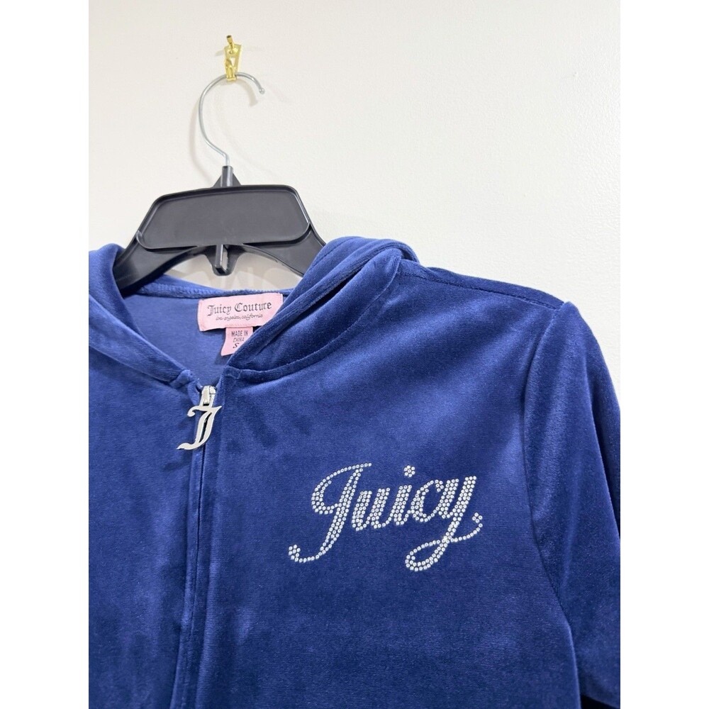 Juicy Couture Velour Tracksuit Regal Blue Rhinestone Y2K Size S NWOT - Picture 4 of 8
